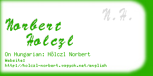 norbert holczl business card